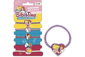 ‎CRAZE Craze Bibi & Tina 14752 Mädchen Haargummis 5 Stück, Farblich und Modell sortiert, Mega Trend
