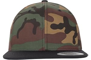 Flexfit Męska czapka Classic Snapback 2 Tone Camo, męska czapka, dostępna w wielu różnych kolorach, rozmiar uniwersalny, zielony (Green Camo/Black), jeden rozmiar
