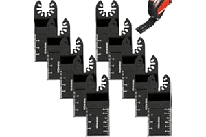 BENATON 10 Pezzi Lame Utensile Oscillanti Multifunzione, 34 Mm Universale Accessori Lame, Lame Sgancio Rapido, Adatte Per Il Taglio Facile di Quasi Tutti i Metalli, Legno, Plastica e Altri Materiali