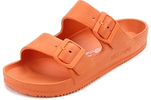 VICT POPU Sandales Femme Été de Plage Piscine - Claquettes Confortable - Mules Femme Antidérapantes - Chaussure Pantoufles Mode