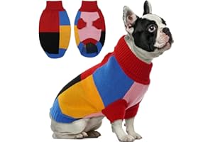 Hjumarayan Maglione Vintage per Cani - Maglioncino con Zampe, Caldo e Accogliente, con Foro - Natale, Rosso M