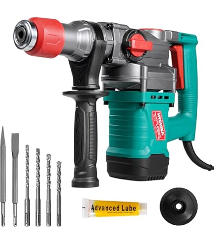 Bürstenloser Elektrohammer, 21V Wiederaufladbarer Multifunktionaler Bohrhammer f