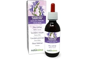 Escutelaria americana o Escutelaria de Virginia (Scutellaria lateriflora) hierba Tintura Madre sin alcohol Naturalma - Extracto líquido gotas 120 ml - Complemento alimenticio - Vegano
