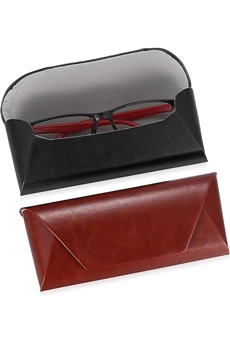 Brillenetui PU-Leder - Magnetische Hartschalen-Box Mit Reinigungstuch