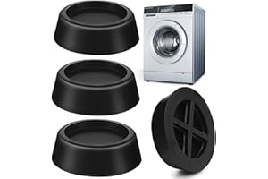 Navani Washing Machine Vibration Pads | Anti Vibration Pads for Washing Machine | Washing Machine Feet | Universal Rubber Shock Absorber Mat for Dryer | Prevent Noise & Slips | 4pcs