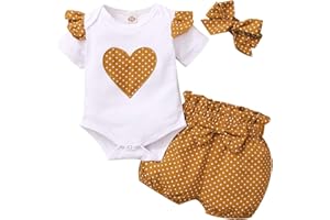 TMEOG Neonata Neonato Vestiti Estate Manica Corta Lettera Stampa Pagliaccetto + Pantaloni + Fascia per Capelli Abiti 3 Pezzi Set