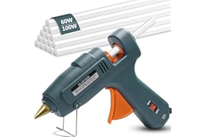 YESLUSY Heißklebepistole, 60W/100W Dual-Temperatur Klebepistole, mit 15 heißkleber (11mm x 200mm) Tropffreie Düse, 3 Min Aufheizen Kabelbetrieben für Heimwerken, Basteln & Reparaturen