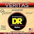 DR Strings VERITAS™ - Coated Core Technology Acoustic Guitar Strings: Medium 13-56