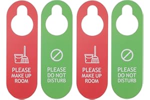 VILLCASE 4 Piezas No Molestar Suspensión de Señal-Suspensión de Puerta de La Habitación de Maquillaje Señal Creativa Etiqueta de Puerta Perilla de La Puerta Etiqueta Colgante para Hotel