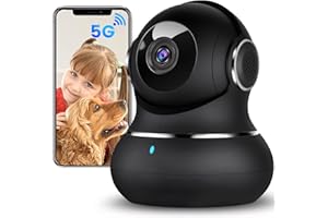 litokam 5G Indoor Camera, 5MP Little elf camera, WiFi Camera with 360° Motion Tracking, Baby Monitor with 5G/2.4G Dual-Band, Pet Camera with App, Cry Detection, Night Vision, Compatible NVR/Alexa