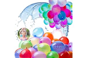 JGYCVBU 666 Stück Wasserballons Selbstschließend, Schnellfüller Wasserbomben, Bunt Gemischt Wasserballons, für Sommer Draussen, Wasserspiele
