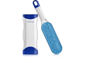 Omasi Fusselbürste Tierhaare, Haustier Bürsten, Haustier Pelz und Fussel entfernen, Fusselentferner mit selbstreinigender doppelseitiger Basisbürste, perfekt fur Mobel,Teppich