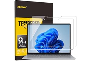 Adeway [2 Pack] Microsoft Surface Laptop 5/ Laptop 6/ Laptop 4/3/2/1 13.5 inch Screen Protector, Easy Installation, Precise Cut-Outs, Tempered Glass