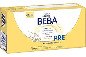 ‎BEBA Nestlé BEBA PRE, Säuglingsmilchnahrung von Geburt an, trinkfertige Babymilch im Fläschchen, leicht verträgliche Babynahrung, 32er Pack (32 x 90 ml)