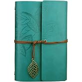 NectaRoy Retro Vintage leaf notebook, classic PU leather cover, travel notebook, travel journal, diary, travel diary,