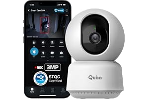 Qubo Smart Cam 360° 3MP | No SD Card Required, Records Directly on Cloud | 2026 Edition - by Hero Group | STQC Certified | AI Person Detection | Intruder Alarm | Night Vision | Two-Way Talk
