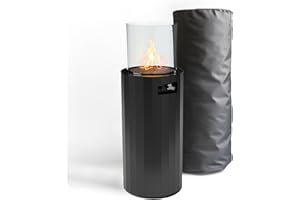 PLANIKA Chimenea de gas exterior BINO - Calentador portátil para jardín y terraza