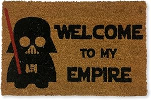 KOKO DOORMATS Mata zewnętrzna Entree | wycieraczka zewnętrzna, włókno kokosowe z antypoślizgową podstawą PCV, 40x60x1,5 cm. Antypoślizgowy i chłonny dywan | Oryginalna wycieraczka Welcome to My Empire