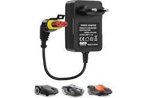 Binamao 28V 1.3A Nätadapter Kompatibel med Husqvarna Automower 105, 310, 315, 315X, 305, 310 Mark II, 315 Mark II Gräsklippare, Robotgräsklippare, för Gardena R50Li, R40Li, R45Li, R70Li