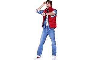FUN COSTUMES Back to The Future Marty McFly Adult Costume, Officially Licensed Movie Cosplay Outfit
