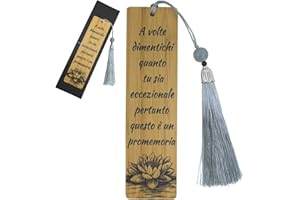 Amore Legno Sforza Segnalibro Particolare in Legno - Idee Regalo Originale per Laurea - Pensierini per Colleghi Maestre ed Amici - Frase Motivazionale Portafortuna da Dedicare (C)