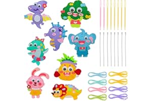 AYSYR Zestaw do szycia 8 sztuk (od 3 lata), do szycia kształtów zwierzęcych, filc, zabawa w szycie, prezent na początek szkoły, zwierzęta leśne, zestaw do szycia dla chłopców i dziewczynek