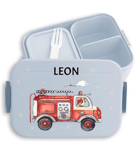 Kinder Bento Box Midi Lunchbox – Mit Traktor-Motiv, 900 Ml, BPA-frei, Inkl. 2 Einsätze & Gabel, Spülmaschinengeeignet