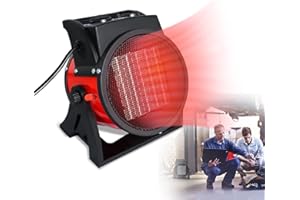 YRHome Radiateur électrique, 3000 W, en céramique, chauffage rapide, ventilateur, à 2 niveaux de chauffage, pour garage, chantier, atelier