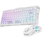 GravaStar Mercury K1 Lite Mekanik Gaming Klavye ve M2 Kablosuz Mouse Seti | Crystal Aurora Renk, Optik Mouse, Kablosuz Bağlan