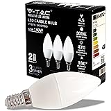V-TAC Lampadina LED a Candela con Attacco Edison E14, 4,5W (Equivalenti a 45W), Candela, 470 Lumen, Luce Bianca Calda - (Box 