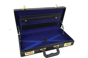 UNKNOWN Masonic Regalia Half Case Imitation Leather Hard Briefcase