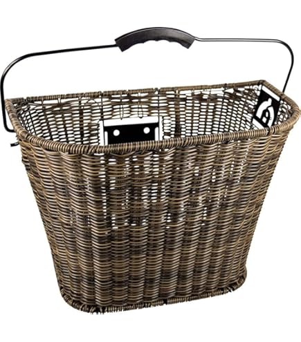 ZUKKA Geweven fietsmand vooraan stuurmand, gevlochten voor kinderfietsstuur, decoratief, afneembaar, voor 14-20 inch fietsen (roze), 27 x 21 x 20,5 cm