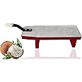 MEXZA™ Wooden Traditional Stool Type Coconut Scraper Chirava Grater Thengai Thuruvi (White)