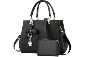 wocharm PU Leather Ladies Shoulder Bag, Top Handle Bag, Womens Handbags Fashion Tote Bag for Casual & Work