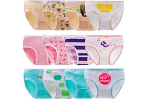 Anntry Bequeme Baumwollene Kinder-Unterhosen Unterwäsche für Kleine Mädschen Höschen 2-12 Jahre (Eine Packung von 12 Stücke)