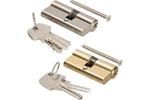 KOTARBAU Schließzylinder 30/35 Nickel Zylinderschloss Profilzylinder Türzylinder Schloss Schlosszylinder Sicherheitsschloss Doppelzylinder Vermessingt