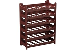 ARTECSIS Cantinetta Portabottiglie in Plastica Modulare 36 Bottiglie Marrone