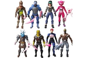 Jofiesu Video Game Happy Birthday Cake Topper, Action Figures Set，Party Supplies Cake Decoration Supplies for Kids Adults Girls Boys (8pcs)