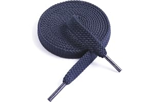 VSUDO Double Layer Flat Shoe Laces for Trainers, 9mm Wide Trainers Shoelaces, Sneakers Laces for Men or Women