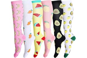 LEOSTEP 20-30mmHg Kompressionsstrümpfe für Damen & Herren (6 Paar) – Atmungsaktive Stützstrümpfe für Reisen, Sport, Flug, Laufen, Radsport, Schwangerschaft