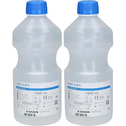 Siero Fisiologico In Bottiglia Babylou Care – NaCl 0,9%, Per Lavaggio Nasale E Igiene Occhi, 4 Flaconi Da 500 Ml, Made In France