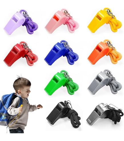 Sifflet Arbitre Sportif 3Pcs Sifflet En Plastique Avec Lanière, Sifflet De Sport Sifflet Sifflets De Sport En Metal