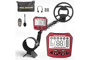 Trsaow Metal Detector for Adults Kids,Professional IP68 Waterproof with 10.23'' Coil 5 Modes Higher Accuracy Lightweight Adjustable Stem Battery and USB Powered Includes Storage Bag Shovel Headphones