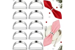 Tkxjry 10 st servettringar i metall silver - elegant bordsdekoration napkin-spännen för hem, bröllop, semester och fest