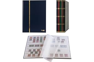 PROPHILA COLLECTION Album pour timbres, 16 pages, intérieur blanc (couv. Bleu)