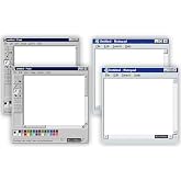 Paint ve Notepad Retro 4l&uuml; Set, 4 adet Tutkallı K&uuml;p Bloknot,10x10cm, Not Kağıdı, 50 Yaprak