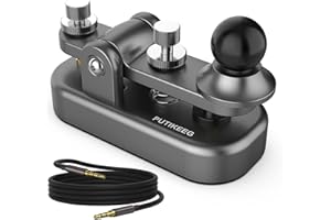 Putikeeg CW Clé Morse,clé télégraphique CW Keyers,télégraphe clé,clé Morse,clé de Code Morse Droite,Transmetteur de Code Morse,manipulateur Morse