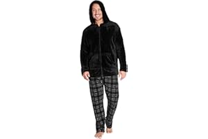 CityComfort Pigiama Uomo, Pigiama Uomo Invernale in Pile Slim Fit M-2XL