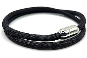 KAROO EARTH JEWELLERY Rope Bracelet | Unisex Braided Paracord Nautical Double Wrap Bracelet with strong Magnetic Clasp | Waterproof surfer bracelet