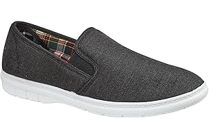 Fashion Star New Deck Pumps Wide Fit Mens Canvas Shoes Padded Plimsolls Espadrilles Size